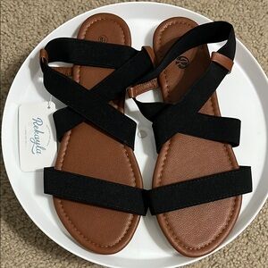 Rekayla Black and Brown Sandals